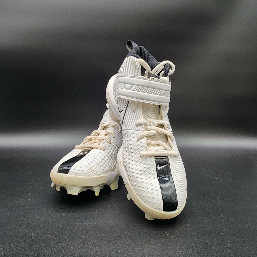 Nike Force Trout 7 Pro MCS White Black Boys 6Y Baseball Cleats CQ7643-102